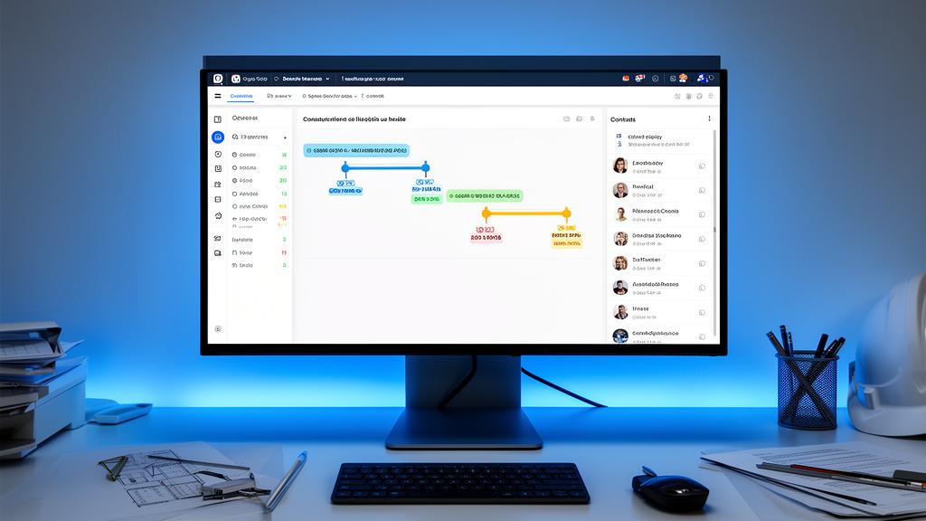 Dashboard CRM per edilizia con pipeline clienti e contatti gestiti da intelligenza artificiale